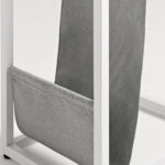 Šoninis staliukas LUPE METAL PRESS 30 - plienas, baltas