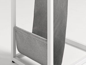 Šoninis staliukas LUPE METAL PRESS 30 - plienas, baltas