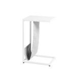 Šoninis staliukas LUPE METAL PRESS 30 - plienas, baltas