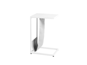 Šoninis staliukas LUPE METAL PRESS 30 - plienas, baltas