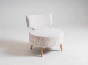 Armchair FLIPPIN - baltos spalvos fotelis