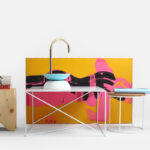 Kavos staliukas MEMO METAL 100x100 - baltas