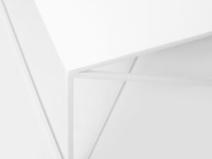 Kavos staliukas MEMO METAL 100x100 - baltas