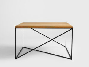 Kavos staliukas MEMO SOLID WOOD 80 - ąžuolas, juodas