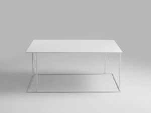 Kavos staliukas WALT METAL 100x60 - baltas