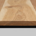 Kavos staliukas WALT SOLID WOOD 100x100 - ąžuolas, juodas