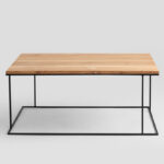 Kavos staliukas WALT SOLID WOOD 100x60 - ąžuolas, juodas