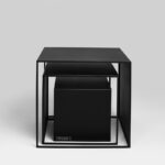 Kavos staliukų rinkinys WALL TRIO METAL 35x45x55 - juodas