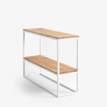 Konsolė JULITA SOLID WOOD 75-2F - ąžuolas, baltas