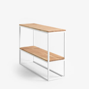 Konsolė JULITA SOLID WOOD 75-2F - ąžuolas, baltas