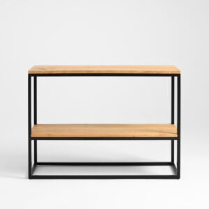 Konsolė JULITA SOLID WOOD 75-2F - ąžuolas, juodas