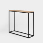 Konsolė JULITA SOLID WOOD 92-1F - ąžuolas, juodas