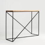 Konsolė MEMO SOLID WOOD 100 - ąžuolas, juodas