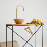Konsolė MEMO SOLID WOOD 100 - ąžuolas, juodas