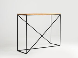 Konsolė MEMO SOLID WOOD 100 - ąžuolas, juodas