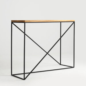 Konsolė MEMO SOLID WOOD 100 - ąžuolas, juodas