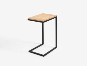 Šoninis staliukas LUPE SOLID WOOD 30 - ąžuolas, juodas