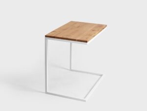 Side table LUPE SOLID WOOD 60 - oak, white