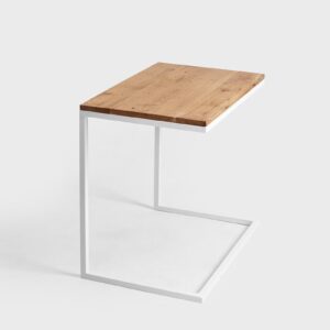 Side table LUPE SOLID WOOD 60 - oak, white