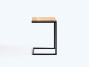 Šoninis staliukas LUPE SOLID WOOD 30 - ąžuolas, juodas