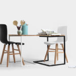 Šoninis staliukas LUPE SOLID WOOD 60 - ąžuolas, baltas