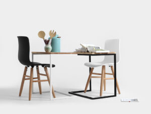 Šoninis staliukas LUPE SOLID WOOD 60 - ąžuolas, baltas