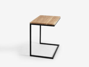 Šoninis staliukas LUPE SOLID WOOD 60 - ąžuolas, juodas