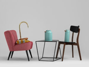 Šoninis staliukas ZAK METAL 50 - juodas