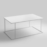 Kavos staliukas WALT METAL 100x60 - baltas