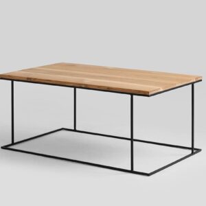 Kavos staliukas WALT SOLID WOOD 100x60 - ąžuolas, juodas