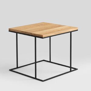 Kavos staliukas WALT SOLID WOOD 50 - ąžuolas, juodas
