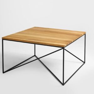 Kavos staliukas MEMO SOLID WOOD 80 - ąžuolas, juodas