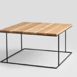 Kavos staliukas WALT SOLID WOOD 80 - ąžuolas, juodas