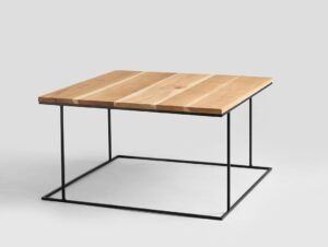Kavos staliukas WALT SOLID WOOD 80 - ąžuolas, juodas