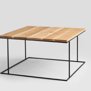 Kavos staliukas WALT SOLID WOOD 80 - ąžuolas, juodas