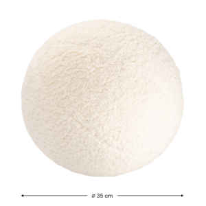 Cream White kamuolio formos pagalvėlė